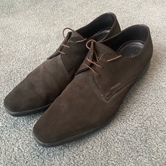 Prada Suede Derby Shoes - Picture 3 of 6